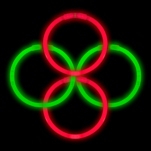 8 Inch Glow Sticks Bracelets for Christmas - Red & Green