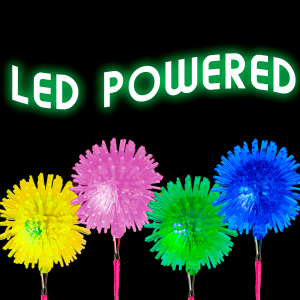 LED Light-Up Pom Pom Necklaces