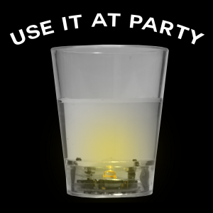 LED Light Up Liquid Activated Shot Glass - Yellow