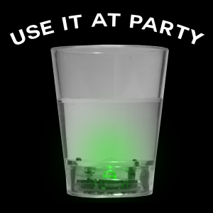 LED Light Up Liquid Activated Shot Glass - Green