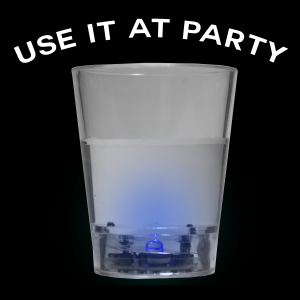 LED Light Up Liquid Activated Shot Glass - Blue