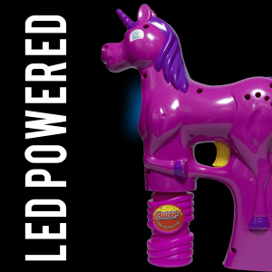 LED Light-Up 7 Inch Bubble Gun- Unicorn