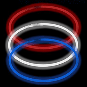 20 Inch Glow Stick Necklaces -Red, White & Blue (150 Pack)