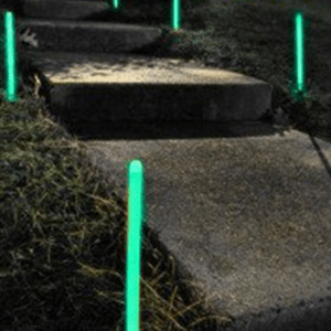 12 Inch Glowing Ground Stakes - Aqua