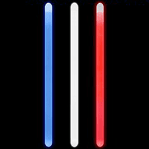 12" Jumbo Light sticks -Red, White & Blue (60 Pack)