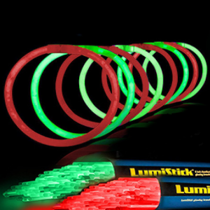 8 Inch Glow Sticks Bracelets for Christmas - Red & Green