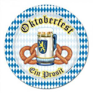 Oktoberfest Pretzels 9" Plates