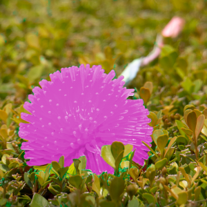 LED Light-Up Pom Pom Necklace - Pink