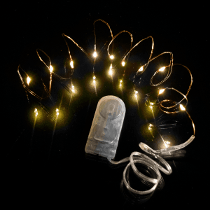 20 Inch Copper Wire Fairy Lights - Warm White Flashing Light