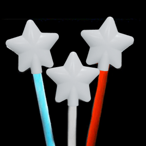 12" Glowing Magic Wands -Red, White & Blue (60 Pack)
