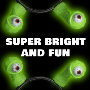 LED Flashing Eyeball Headband- Green