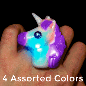 1" Light-Up Unicorn Rings