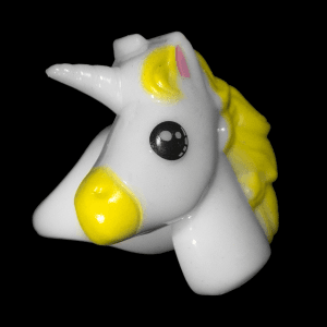1" Light-Up Unicorn Rings- Yellow