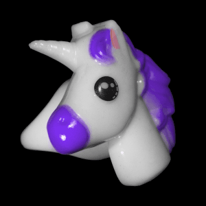 1" Light-Up Unicorn Rings- Purple