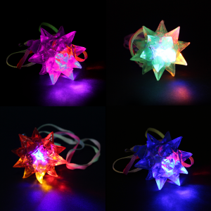 3" Light-Up Crystal Star Necklace
