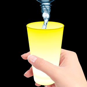 Glow in the Dark LED Light Up Cup - 12oz Yellow