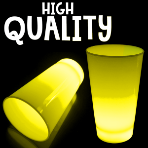 Glow in the Dark LED Light Up Cup - 12oz Yellow