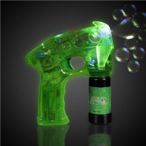 Neon Green LED Bubble Gun