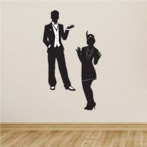 Roaring 20&#39;s Silhouette Decorations (Per 2 pack)