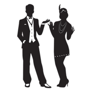 Roaring 20&#39;s Silhouette Decorations (Per 2 pack)