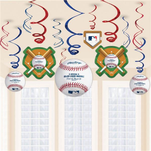 Baseball MLB Hanging Decorations (Per 12 pack)