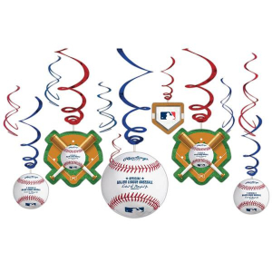 Baseball MLB Hanging Decorations (Per 12 pack)