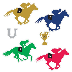 Horse Racing Cutouts (Per 10 pack)