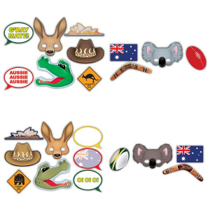 Australian Photo Booth Props (Per 12 pack)