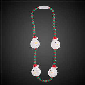 LED Snowman Bead Necklace