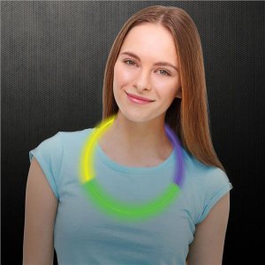 Green, Purple and Yellow 22" Glow Necklaces (716148386196)