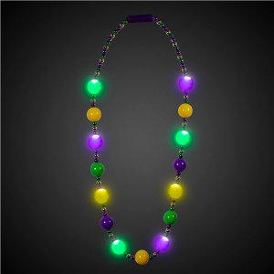 LED Mardi Gras Beads Necklace
