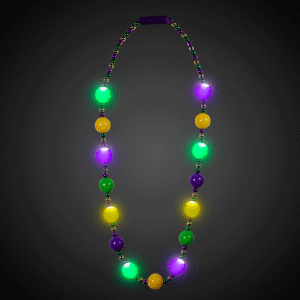 LED Mardi Gras Beads Necklace