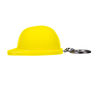 Yellow Construction Hat Bottle Opener Key Chain (Per 12 pack)