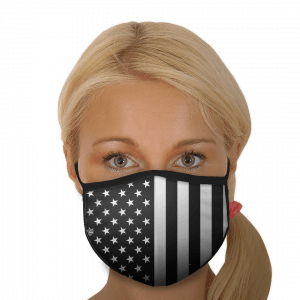 USA Black Flag Polyester Face Mask