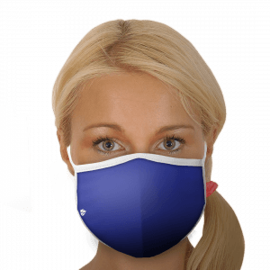Solid Royal Blue Polyester Face Mask