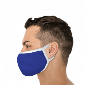 Solid Royal Blue Polyester Face Mask