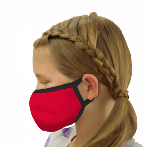 Solid Red Polyester Face Mask