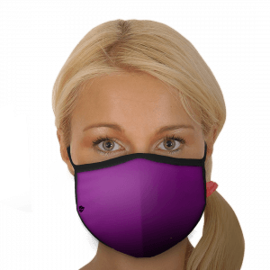 Solid Purple Polyester Face Mask