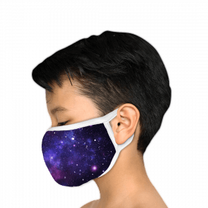 Purple Space Polyester Face Mask