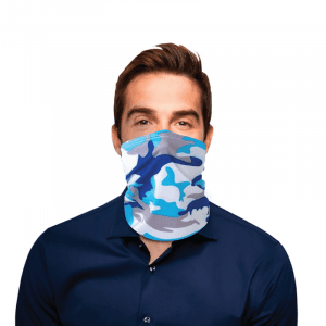 Blue Theme Camo Polyester Gaiter