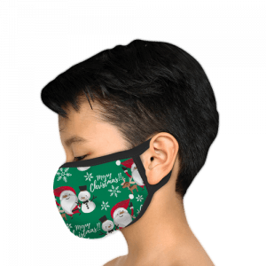 Green Merry Christmas Polyester Face Mask