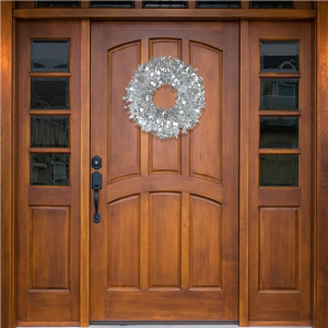 Silver Tinsel 17" Wreath
