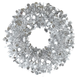 Silver Tinsel 17" Wreath
