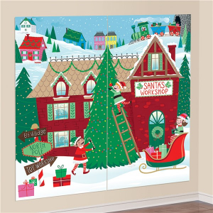 Santa's Workshop Scene Setter (Per 2 pack)