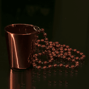 33" Shot Glass Mardi Gras Beads- Red