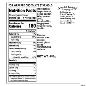 Foil-Wrapped Chocolate Stars - 57 Pc.