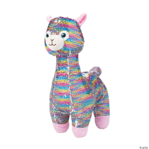 16" Flipping Sequin Stuffed Lilly Llama