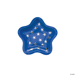 Patriotic Party Star-Shaped Paper Dessert Plates - 8 Ct.