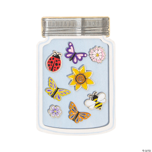 DIY Unfinished Wood Insect & Flowers Jars - 3 Pc.