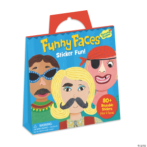 Funny Faces Reusable Sticker Tote